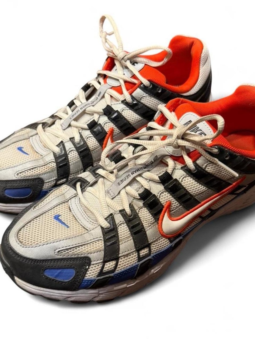 Nike P-6000 Orange Racer Blue Athletic Sneakers